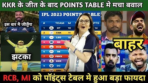 IPL 2023 NEW POINTS TABLE || AFTER MATCH CSK vs KKR POINTS TABLE  IPL 2023