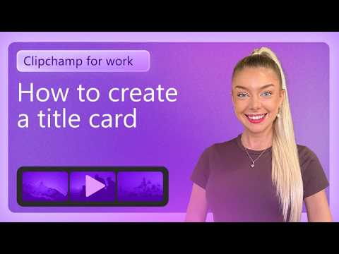 How to create a title card for internal videos - YouTube