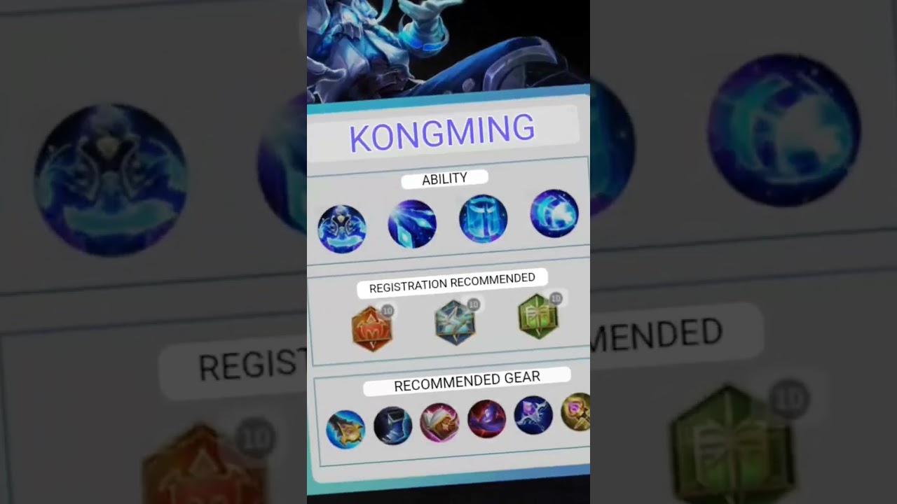 BUILD ITEM MAGE KONGMING (HONOR OF KINGS) 