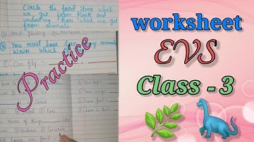#Evsworksheet#class3EVS EVS Worksheet -( Class - 3) Practice worksheet class - 3 || Activity Sheet