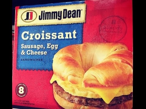 Jimmy Dean Sausage Egg and Cheese Croissant Review - YouTube