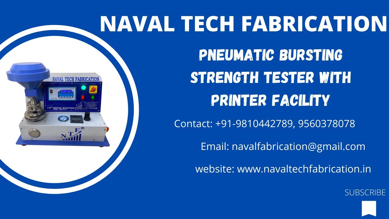 Pneumatic Bursting Strength Tester with micro printer 🖨/ B S Tester ...