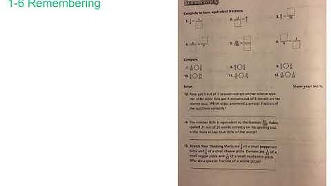 Unit 1: Lesson 6 - Remembering