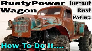 How To Create Weathering Rust Effect Paint Patina Lexan Proline Power Wagon Body Rc Junkyard truck