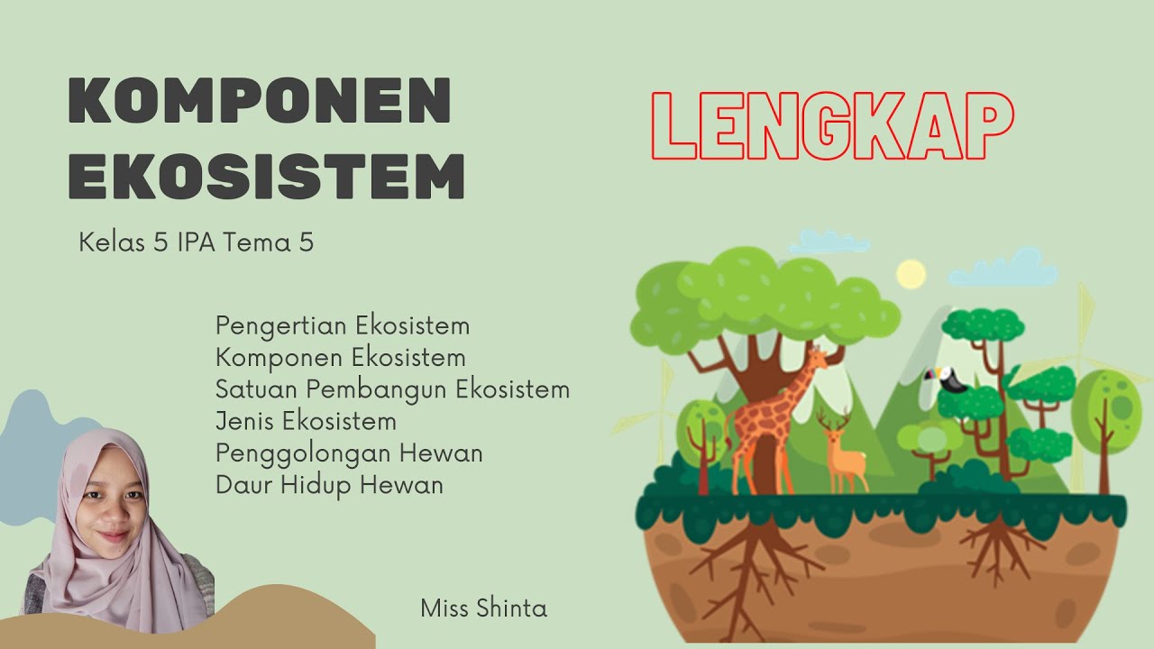 Ekosistem (Pengertian, Komponen, Jenis, Daur Hidup) | IPA Tema 5 Bagian 1 | Kelas 5 SD
