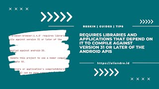 Famous Dependency 'androidx.browser:browser:1.4.0' requires libraries and applications Profile