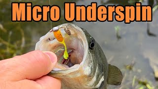 Micro Finesse Underspin Jig  Underwater Swim Tank & Bass Panfish Fishing Footage