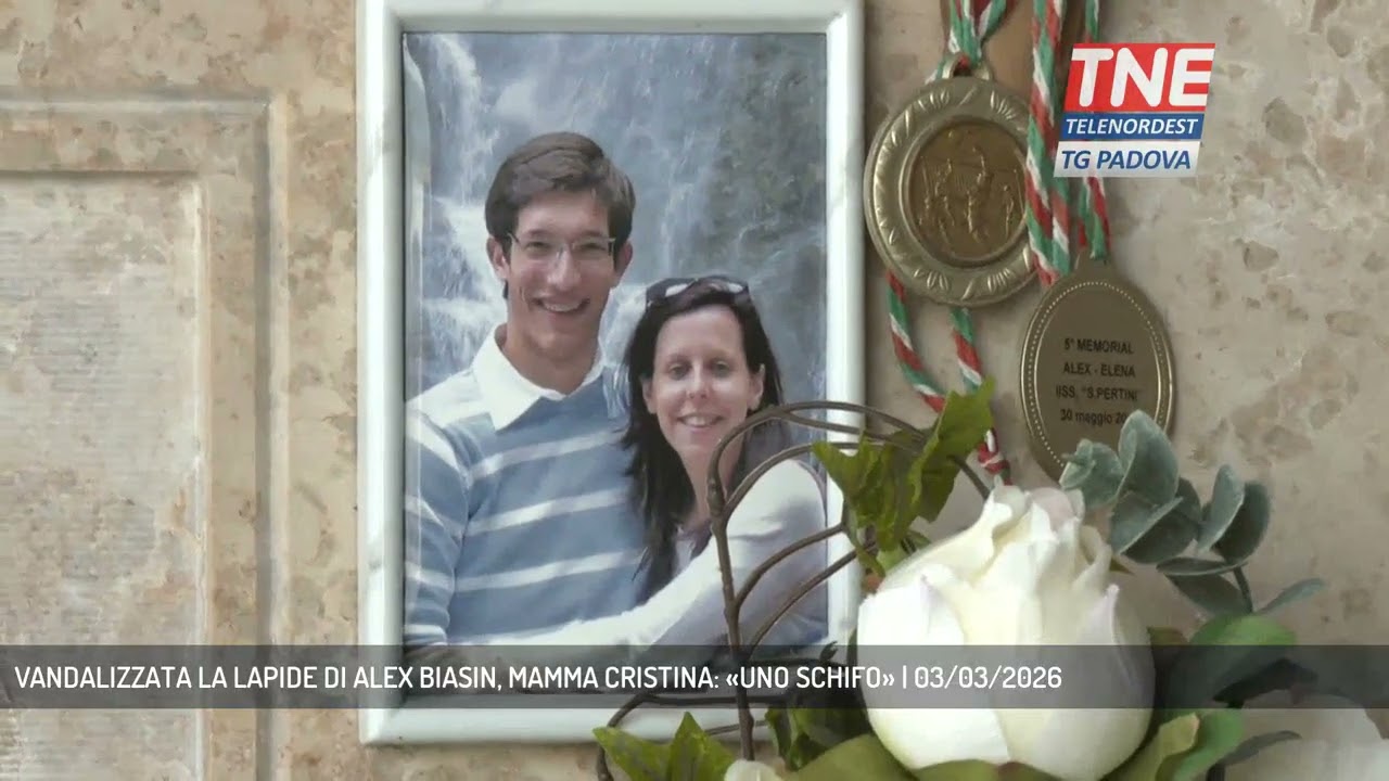 VANDALIZZATA LA LAPIDE DI ALEX BIASIN, MAMMA CRISTINA: «UNO SCHIFO» | 03/03/2026