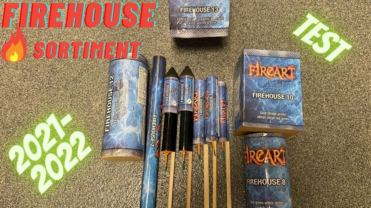 Firehouse sortiment. Fyrværkeri test 2021-22