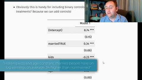 Econometrics - Binary Variables and Categorical Variables
