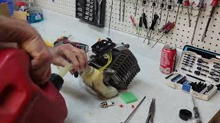 Ryobi Weed eater carb and fuel line replacement and tuning