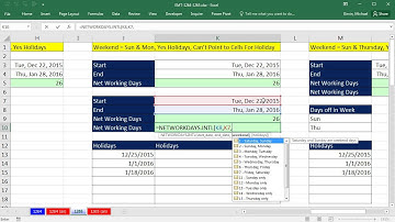 Excel Magic Trick 1265: NETWORKDAYS.INTL Function: Calculate Net Workdays (8 examples)