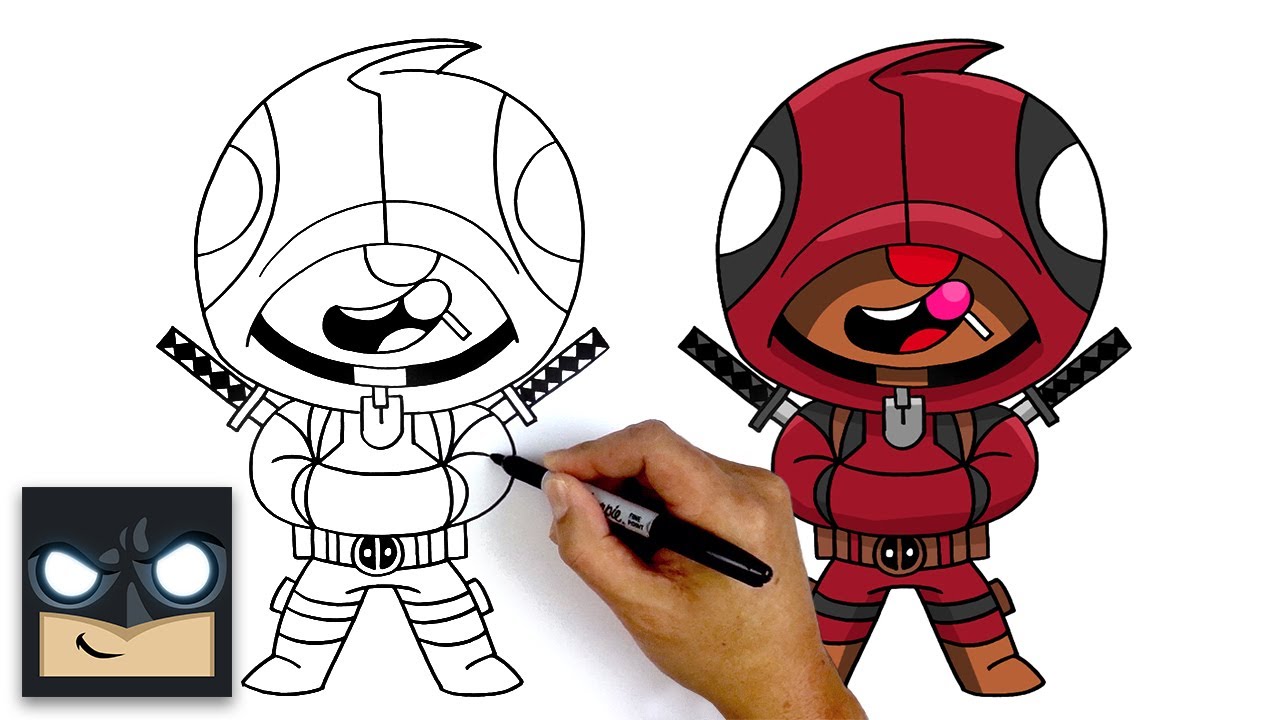 How To Draw Deadpool Leon Brawl Stars Youtube - bull colorato brawl stars