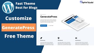Install and Customize Generate Press Free theme on  WordPress 2021 | Digital Sathi | WordPress Hindi screenshot 2