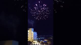 Fireworks for wedding at Dreams Playa Mujeres