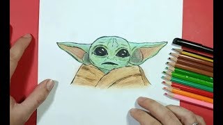 Como dibujar a bebe Yoda paso a paso - Star wars | How to draw baby Yoda -  Star wars - thptnganamst.edu.vn