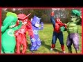 PJ Masks Heroes In Real Life Turns Into Batman Smurfs Boss Baby Villain Steals Hero IRL