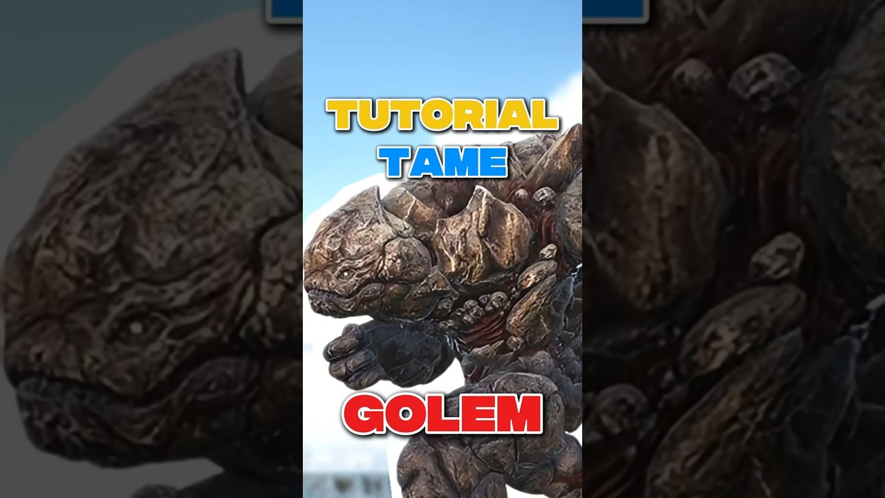 Tutorial Tame Golem Dalam 1 Menit! Gampang Banget! 🪨 #arkindonesia #arksurvivalevolved #ark #games