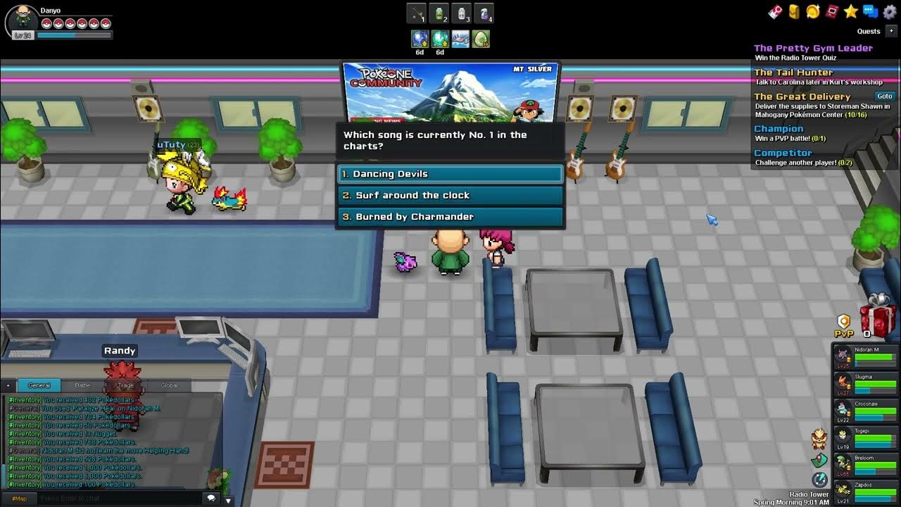 PokeOne Radio Tower Quiz Answers in Goldenrod City YouTube