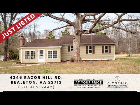 4346 Razor Hill Road, Bealeton, VA home video tour