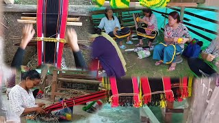 Naga woman's traditional of weaving ,/Chozuba town phek district Nagaland..