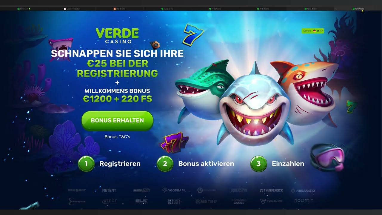 Schermata di Verde Casino