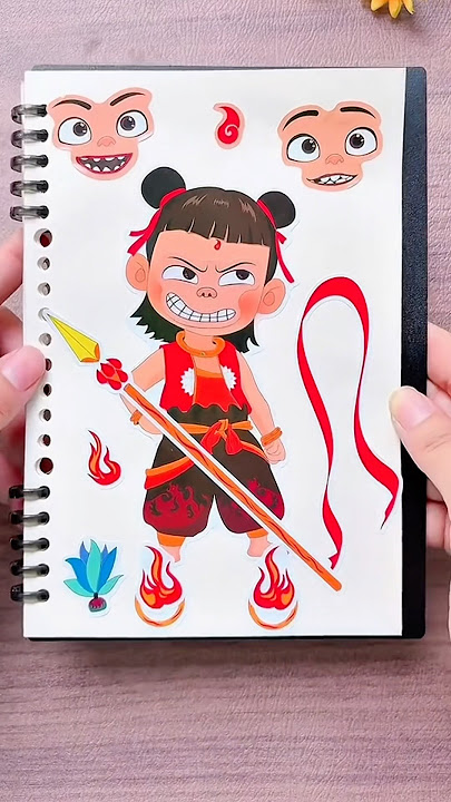 Trang trí nhãn dán biểu cảm khuôn mặt Nazhe #nezha #nhandan #sticker #duet #shorts