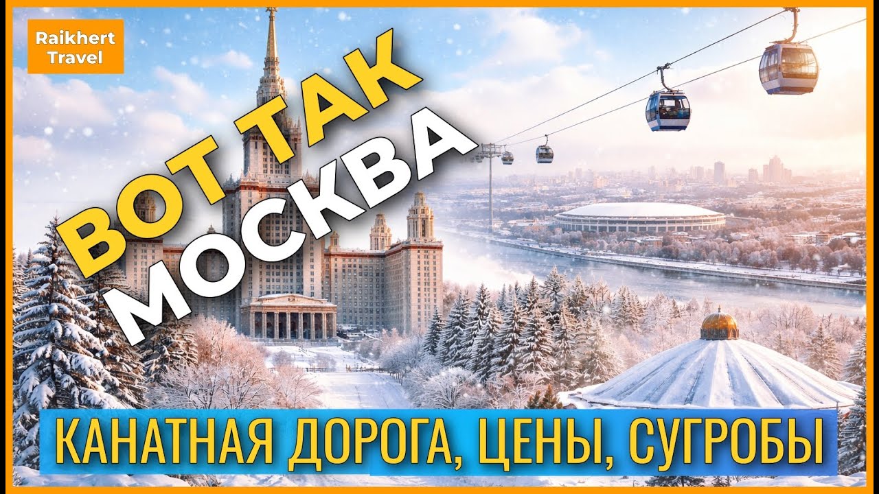 Засыпало снегом: пешком от МГУ через Воробьёвы горы | Зимняя Москва 2026