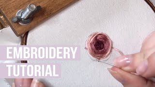 tri-colored rose embroidery tutorial - quick and easy | Stitching Sabbatical