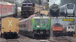 High SPEED PERFECT CROSSING Trains PART 8 | Diesel and Electric Trains | Indian Railways