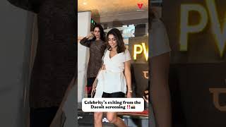#celebritys seen exiting from #Dacoitscreening !!