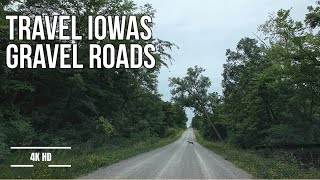 4K Scenic Drive On Gravel Roads.  Drive Through Iowa's Backroads.  GPS Saved Me!