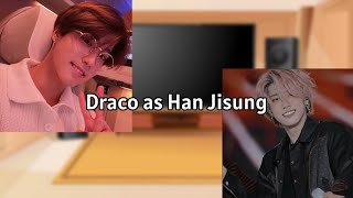 Characters Harry Potter react to Draco as Han Jisung (AU DESCRIPTION)