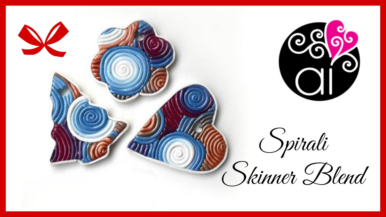 Tutorial | Polymer Clay | Decorazioni con spirali Skinner Blend | Fiocco di Neve Multicolor | DIY