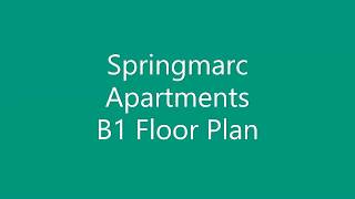Springmarc B1 Floor Plan 2x2 960 sq ft