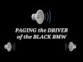 Paging the driver of the black bmw l paging the driver of the black bmw sound effects 2021