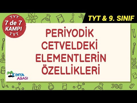 PERİYODİK CETVELDEKİ ELEMENTLERİN ÖZELLİKLERİ #7de7Kampı #TYTkimya