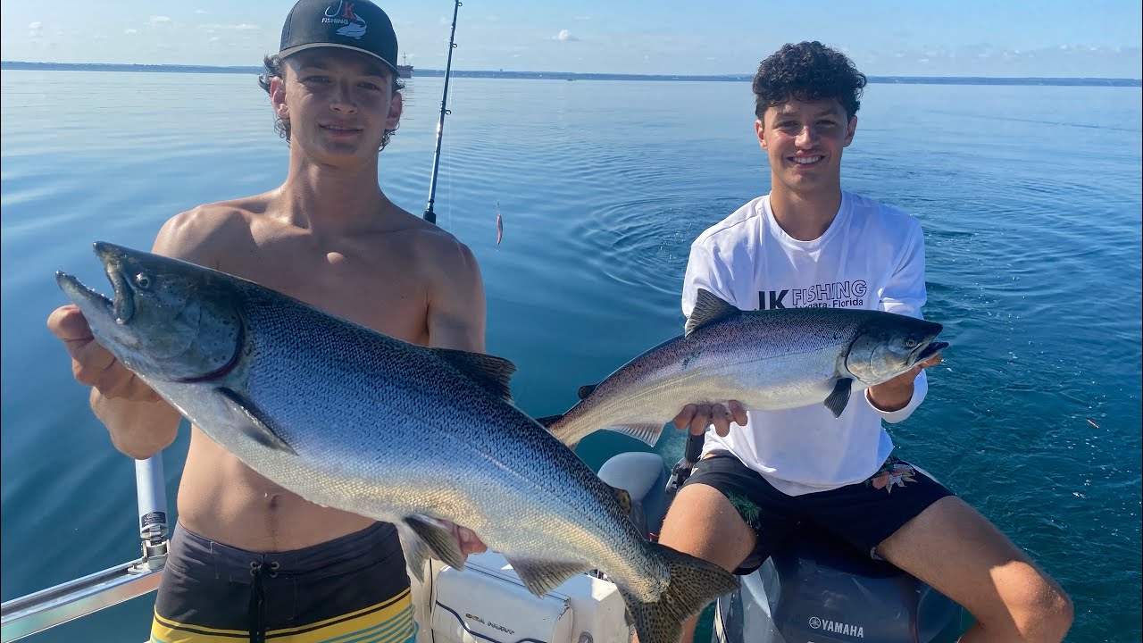 Early August Salmon Fishing on Lake Ontario YouTube