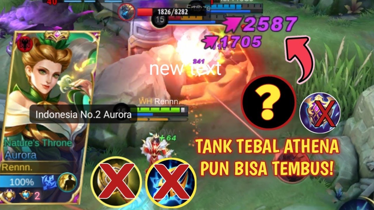 BUILD AURORA PALING GENIUS YANG PERNAH ADA! DARAH TANK TEBAL ATHENAPUN BISA TEMBUS! - MOBILE LEGENDS