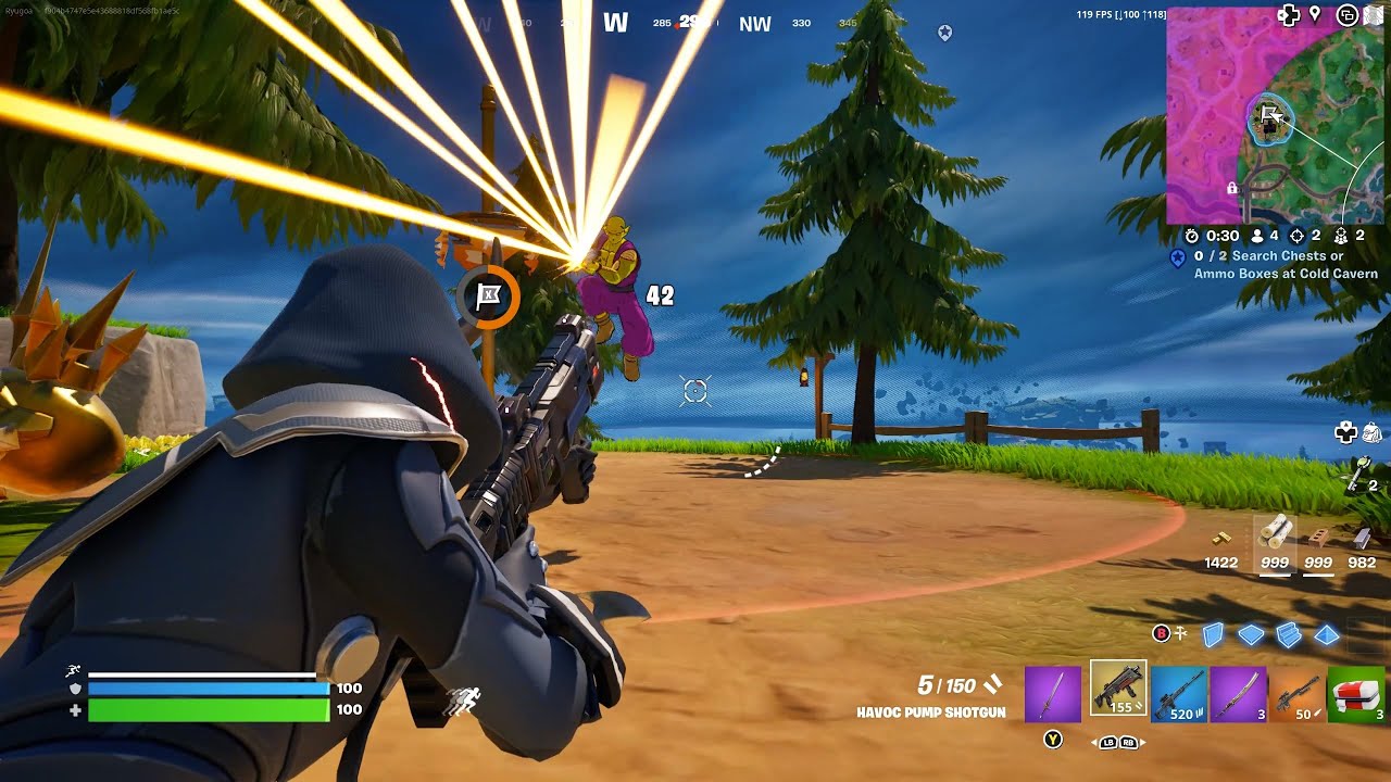 Stray, two Vaults opened Fortnite Victory Royale! No building, no commentary 3/27/23