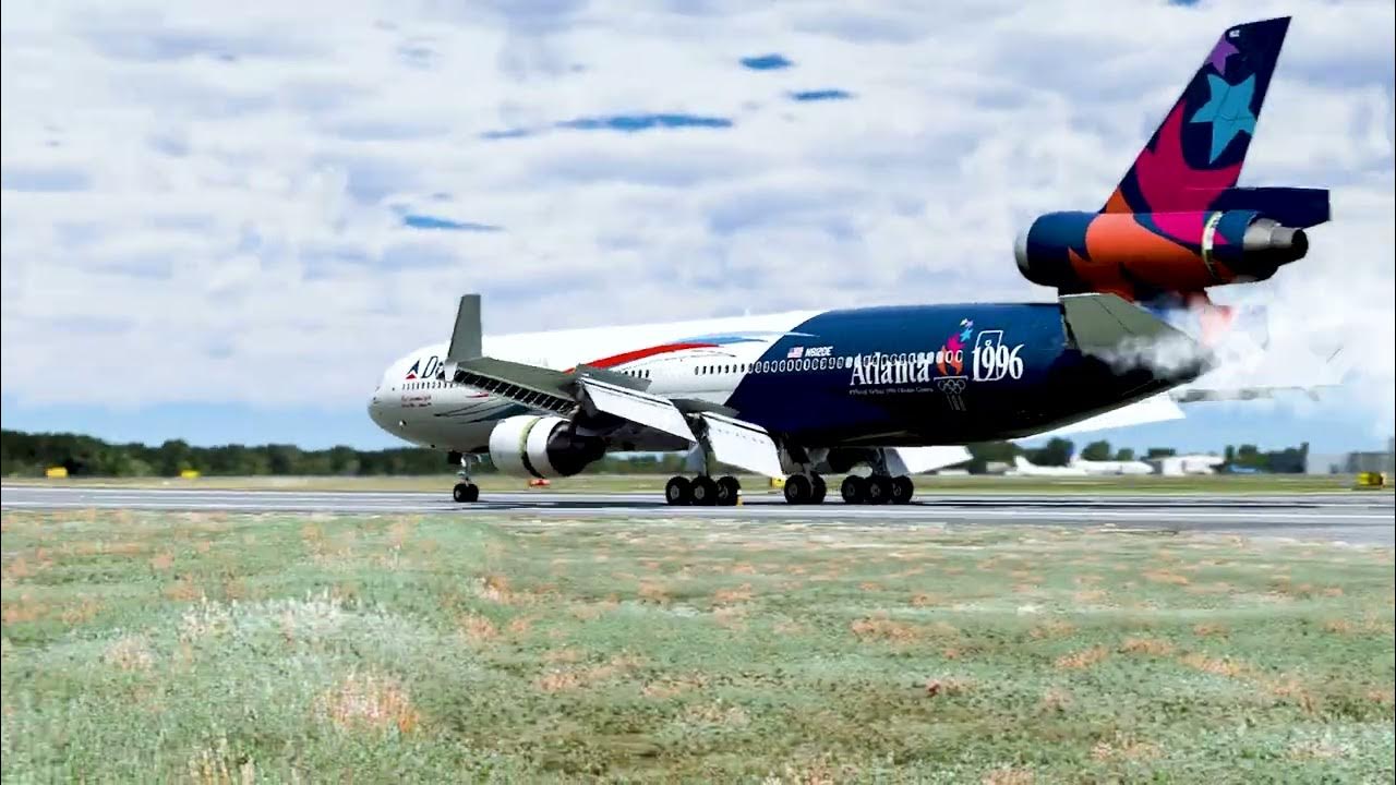 DELTA AIRLINES CRASH LAND virginatlantic microsoftflightsimulator 