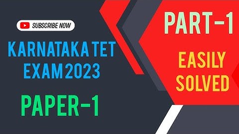 Karnataka TET exam 2023 Paper-1 question paper maths questions solved part-1
