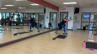 45 minute Total Body Weighted and Cardio Burst Workout with Ashley