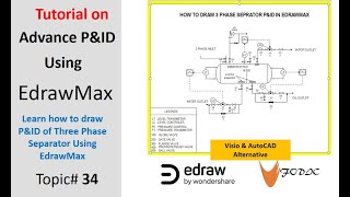 How To Draw Horizontal 3 Phase Separator P&Id I 3 Phase Separator Oil And Gas Piping Diagram