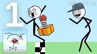 Flip Jump (WEEGOON) Part 1- All Levels - Funny Stickman-(Android, iOS) Gameplay Walkthrough. screenshot 1
