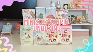 UNBOXING 8 SANRIO BLINDBOXES | Miniso x Sanrio