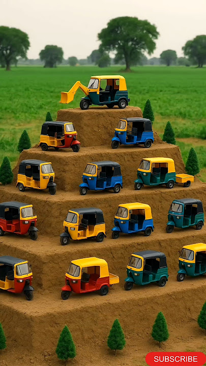 toy auto rickshaw and jcb 🚜🔥#shorts #youtubeshorts #jcb
