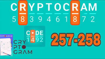 CRYPTOGRAM Word Logic Puzzles level 257 258
