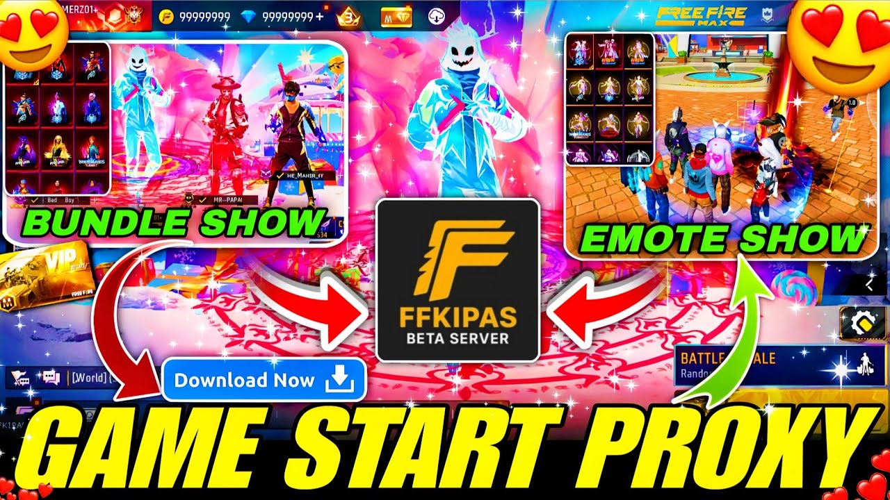 GAME START PROXY — BUNDLE & EMOTE SHOW FF KIPAS 😱? 
