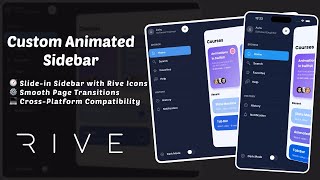 Build a Custom Animated Sidebar UI with Rive Icons | Mobile App Tutorial